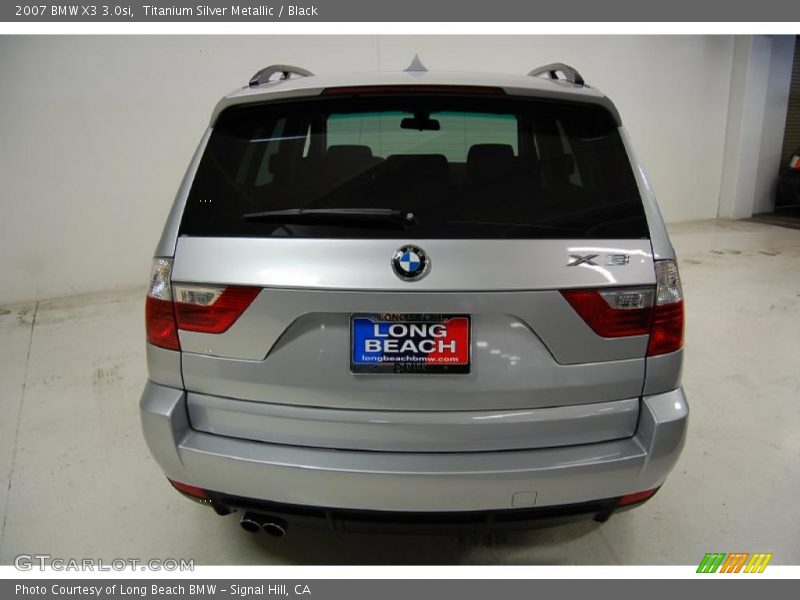 Titanium Silver Metallic / Black 2007 BMW X3 3.0si