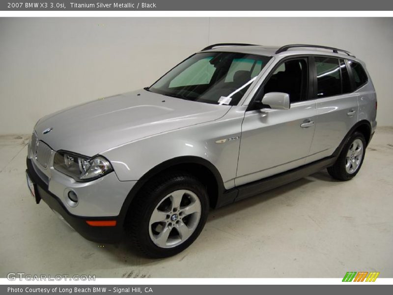 Titanium Silver Metallic / Black 2007 BMW X3 3.0si