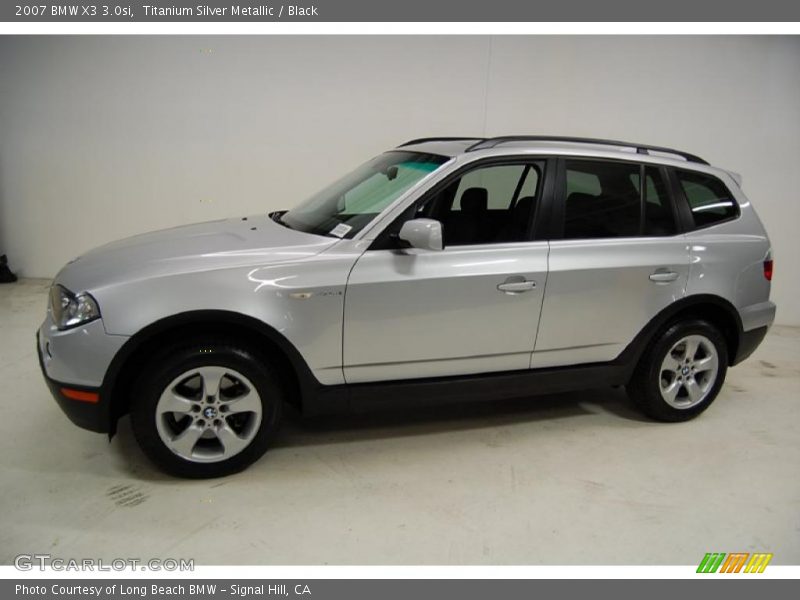 Titanium Silver Metallic / Black 2007 BMW X3 3.0si