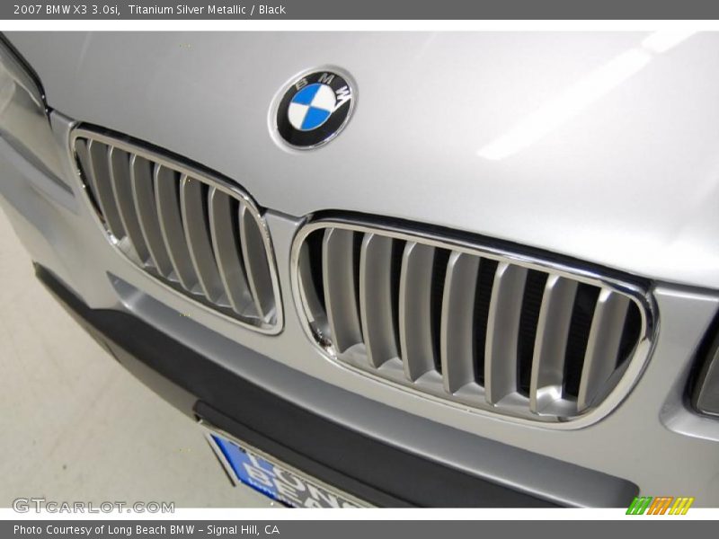 Titanium Silver Metallic / Black 2007 BMW X3 3.0si