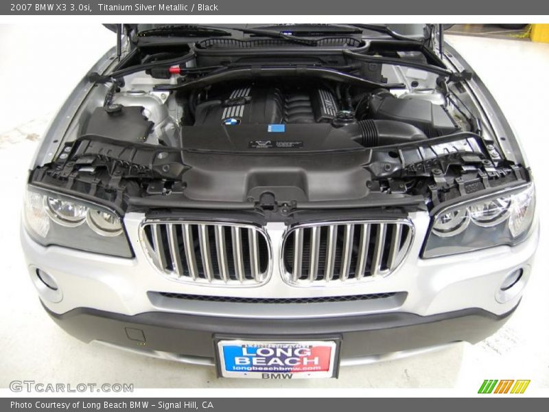 Titanium Silver Metallic / Black 2007 BMW X3 3.0si