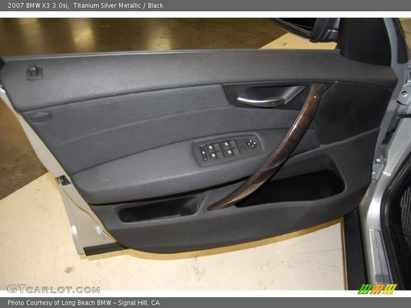 Titanium Silver Metallic / Black 2007 BMW X3 3.0si