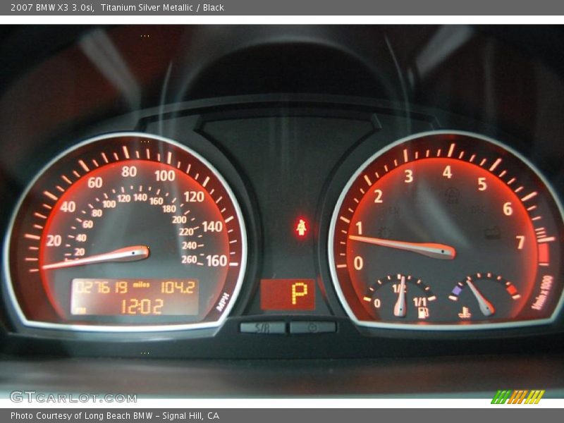 Titanium Silver Metallic / Black 2007 BMW X3 3.0si