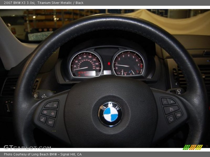 Titanium Silver Metallic / Black 2007 BMW X3 3.0si