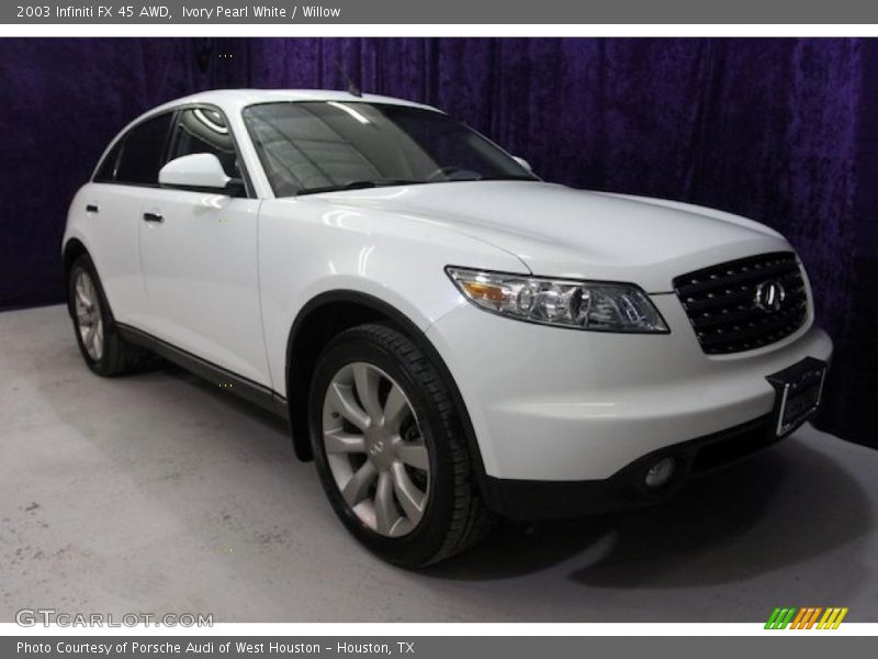 Ivory Pearl White / Willow 2003 Infiniti FX 45 AWD