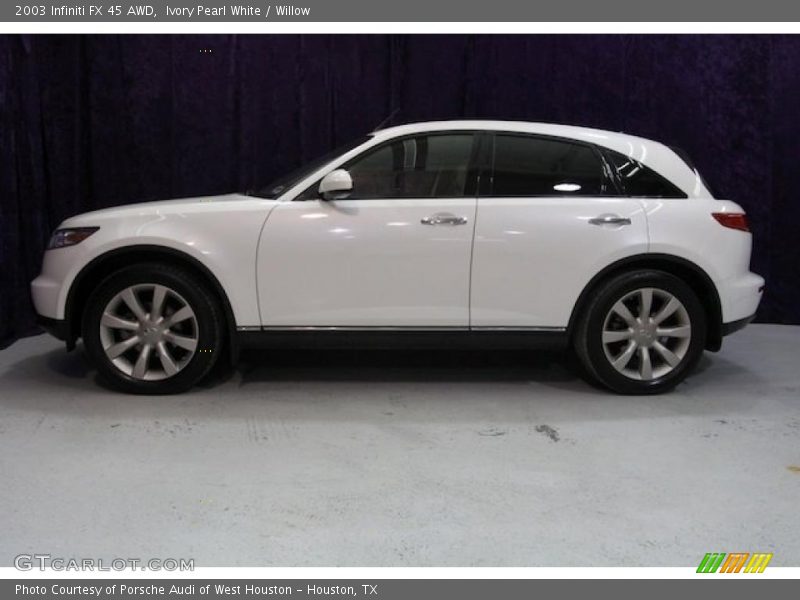 Ivory Pearl White / Willow 2003 Infiniti FX 45 AWD
