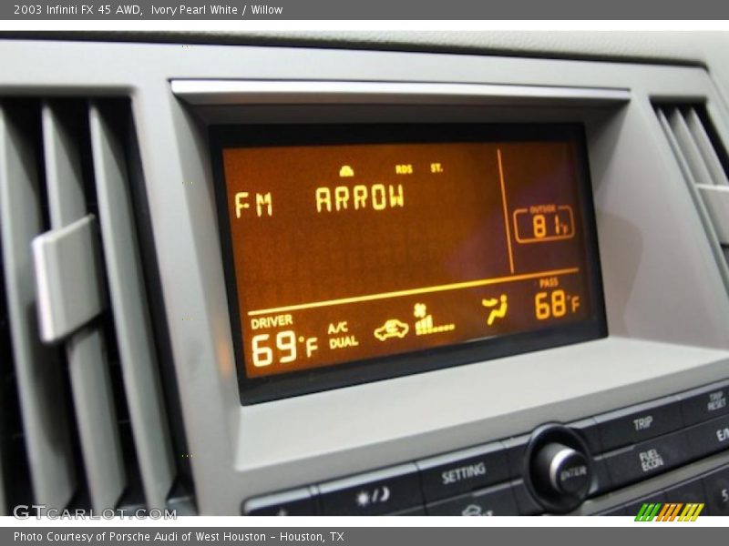 Ivory Pearl White / Willow 2003 Infiniti FX 45 AWD