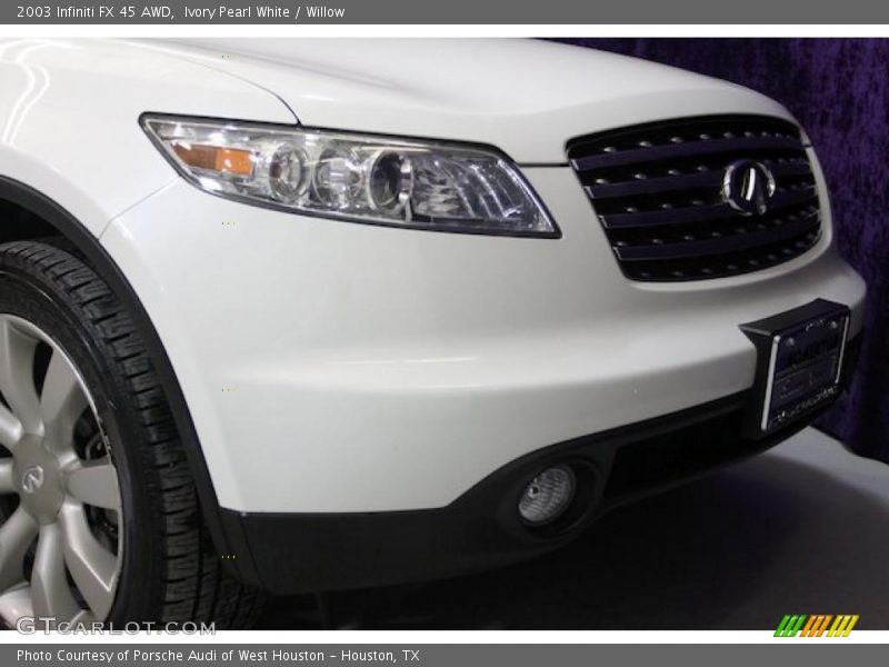 Ivory Pearl White / Willow 2003 Infiniti FX 45 AWD