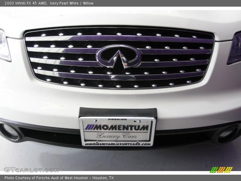 Ivory Pearl White / Willow 2003 Infiniti FX 45 AWD