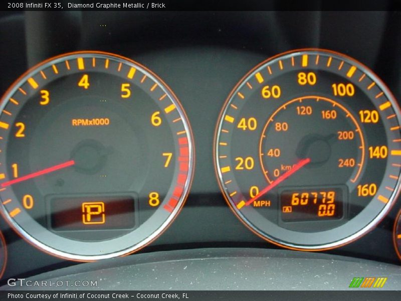 Diamond Graphite Metallic / Brick 2008 Infiniti FX 35