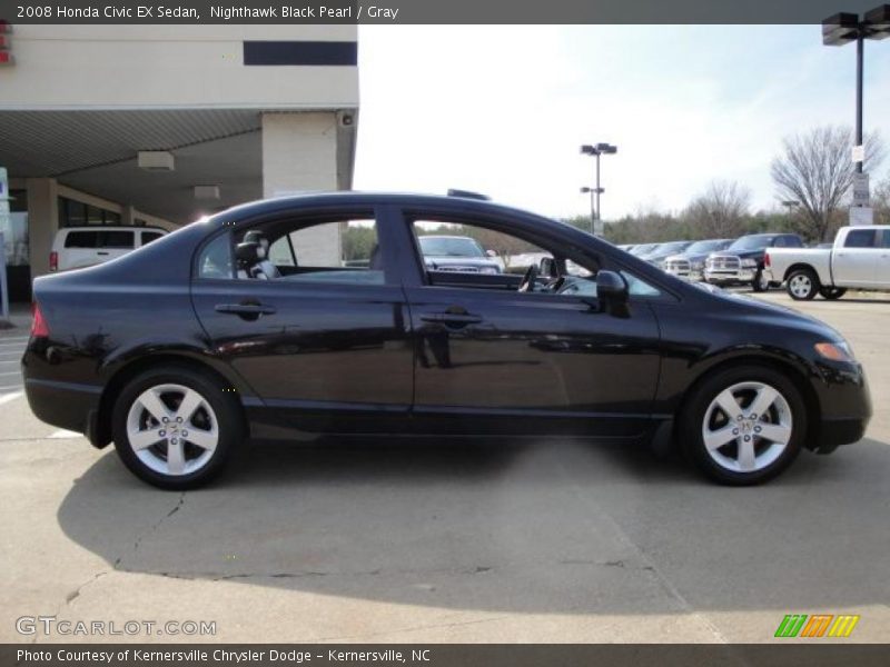 Nighthawk Black Pearl / Gray 2008 Honda Civic EX Sedan