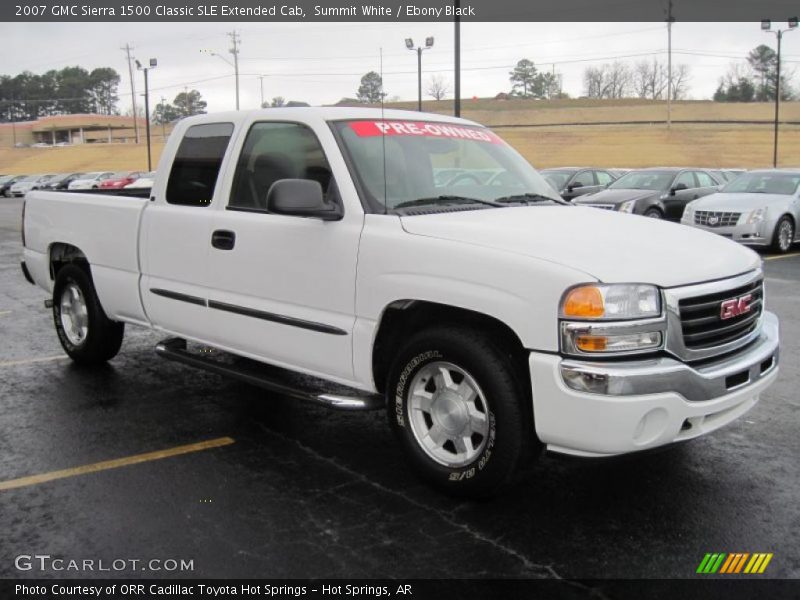 Summit White / Ebony Black 2007 GMC Sierra 1500 Classic SLE Extended Cab