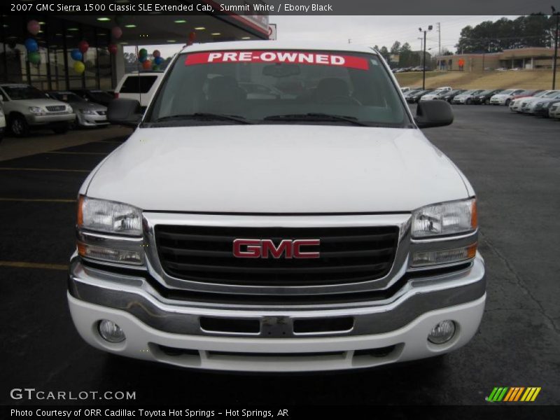 Summit White / Ebony Black 2007 GMC Sierra 1500 Classic SLE Extended Cab