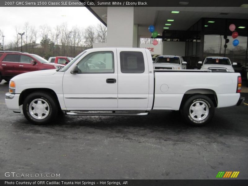 Summit White / Ebony Black 2007 GMC Sierra 1500 Classic SLE Extended Cab