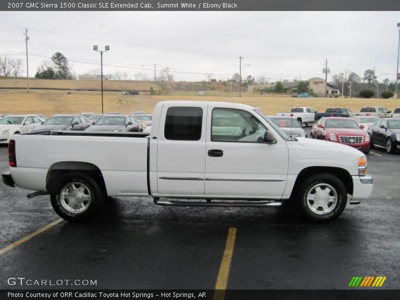 Summit White / Ebony Black 2007 GMC Sierra 1500 Classic SLE Extended Cab