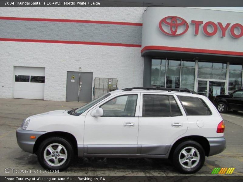 Nordic White / Beige 2004 Hyundai Santa Fe LX 4WD