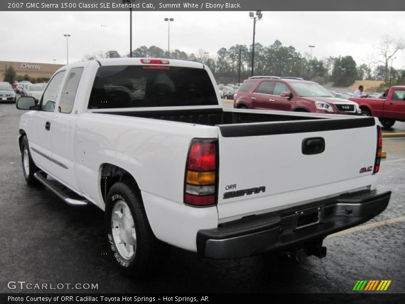 Summit White / Ebony Black 2007 GMC Sierra 1500 Classic SLE Extended Cab