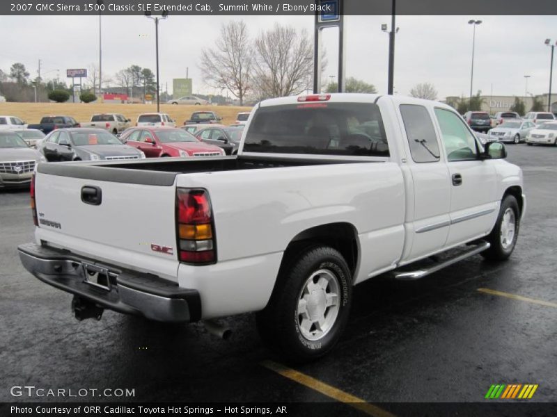 Summit White / Ebony Black 2007 GMC Sierra 1500 Classic SLE Extended Cab