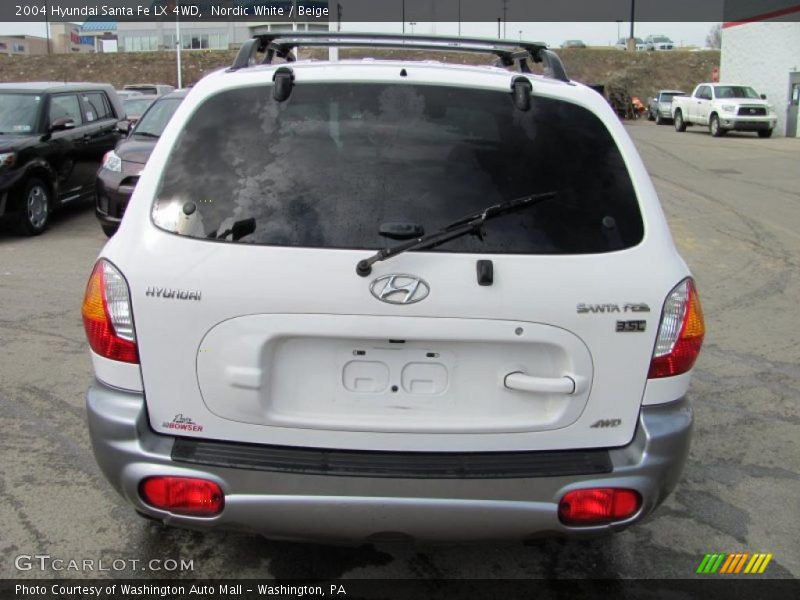 Nordic White / Beige 2004 Hyundai Santa Fe LX 4WD