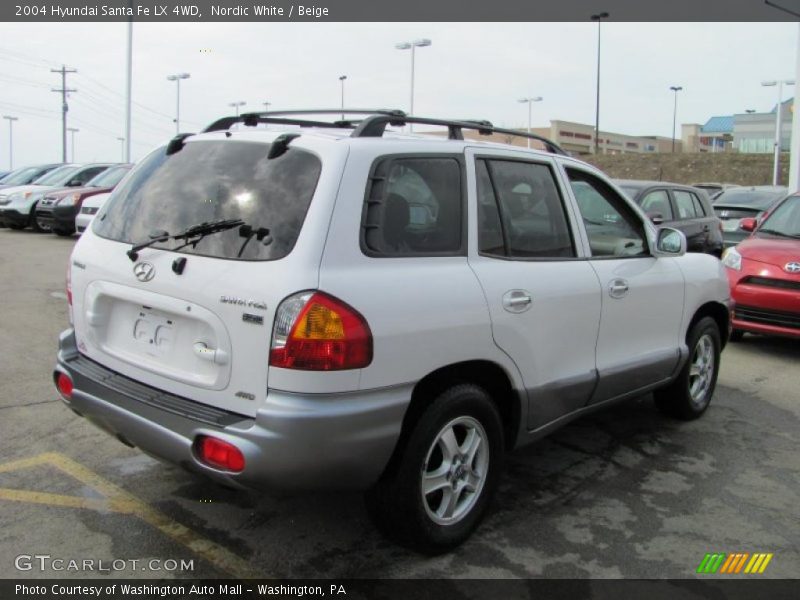 Nordic White / Beige 2004 Hyundai Santa Fe LX 4WD