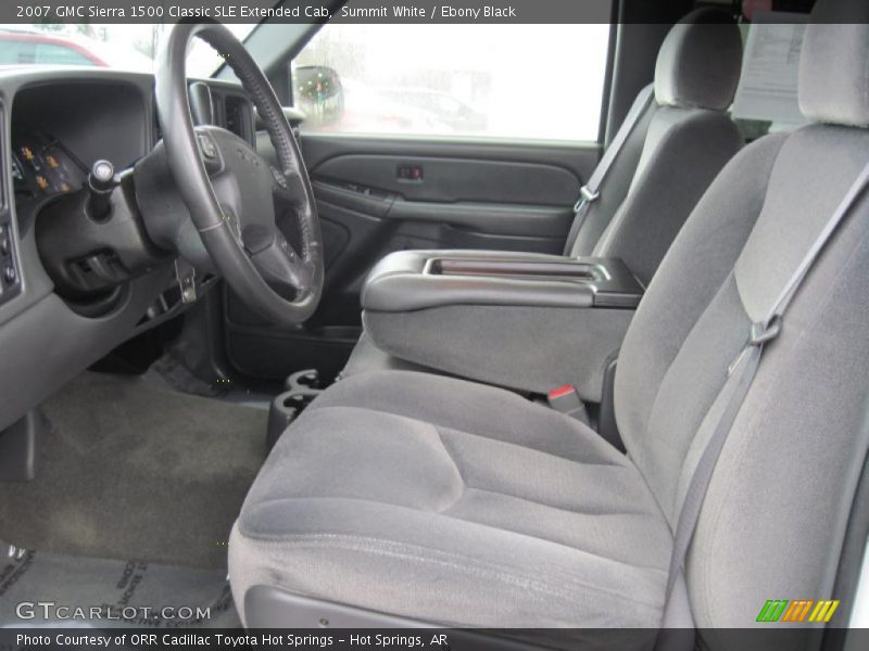 Summit White / Ebony Black 2007 GMC Sierra 1500 Classic SLE Extended Cab