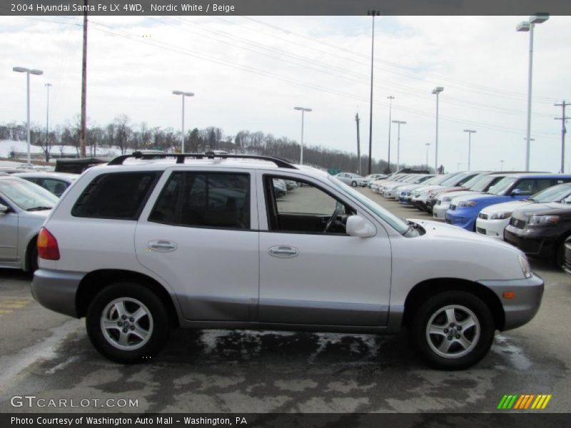 Nordic White / Beige 2004 Hyundai Santa Fe LX 4WD