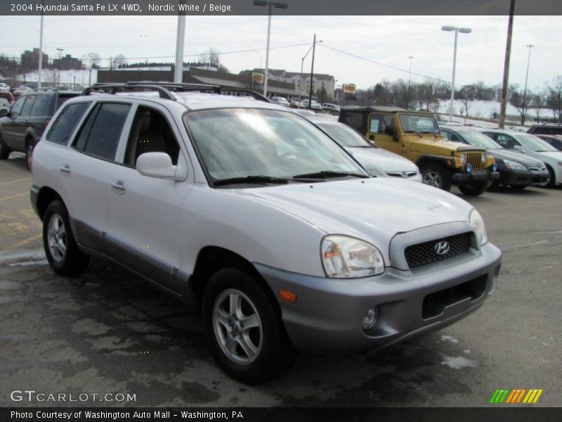 Nordic White / Beige 2004 Hyundai Santa Fe LX 4WD