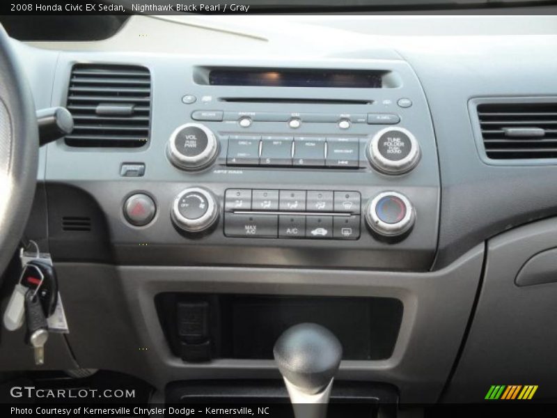 Nighthawk Black Pearl / Gray 2008 Honda Civic EX Sedan