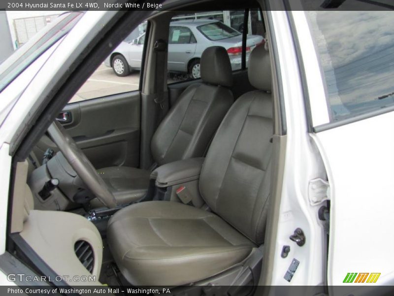 Nordic White / Beige 2004 Hyundai Santa Fe LX 4WD