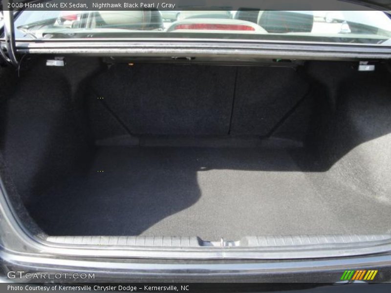 Nighthawk Black Pearl / Gray 2008 Honda Civic EX Sedan
