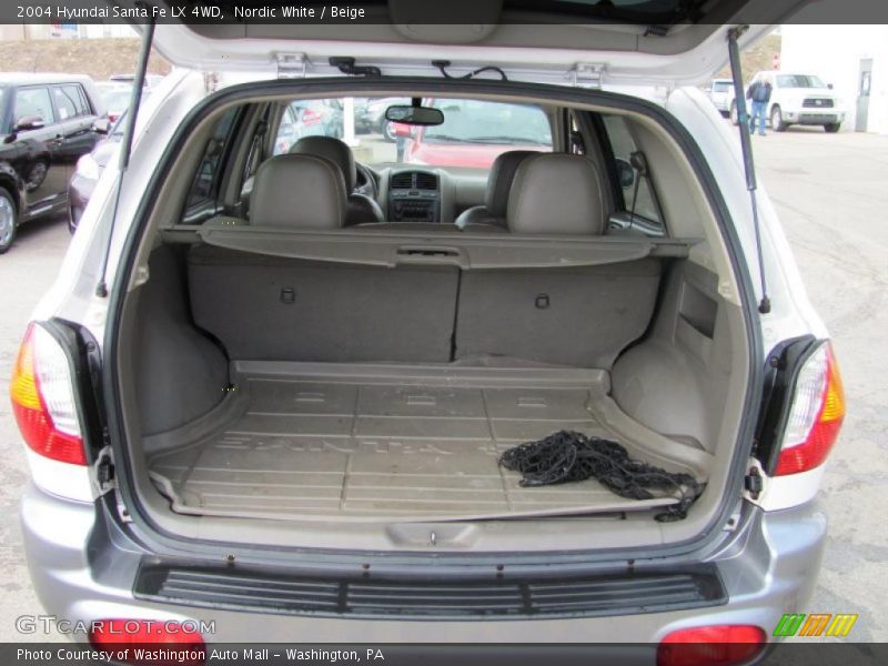 Nordic White / Beige 2004 Hyundai Santa Fe LX 4WD