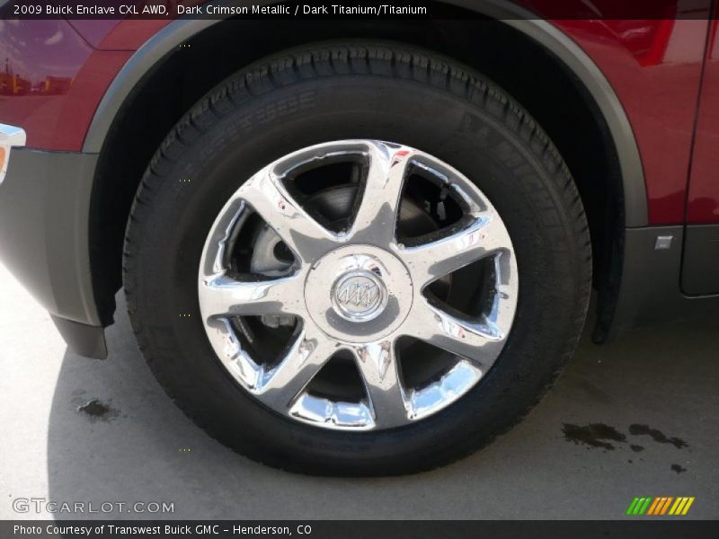 Dark Crimson Metallic / Dark Titanium/Titanium 2009 Buick Enclave CXL AWD