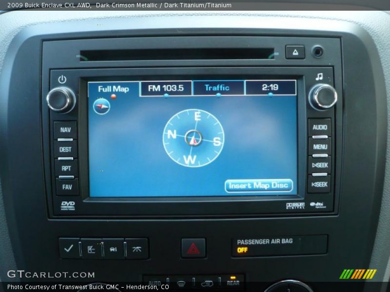 Dark Crimson Metallic / Dark Titanium/Titanium 2009 Buick Enclave CXL AWD