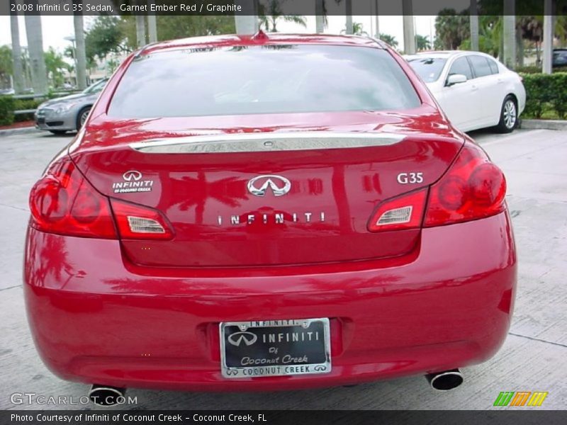 Garnet Ember Red / Graphite 2008 Infiniti G 35 Sedan