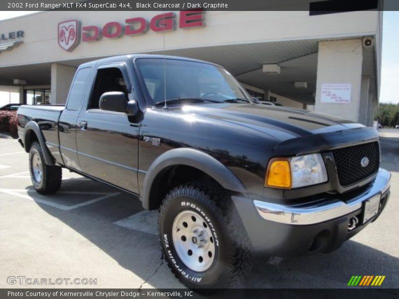 Black Clearcoat / Dark Graphite 2002 Ford Ranger XLT FX4 SuperCab 4x4