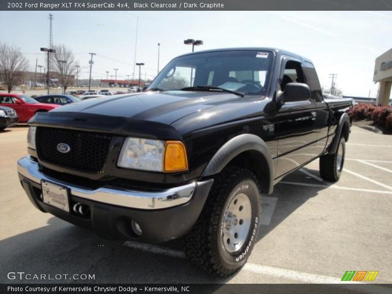 Black Clearcoat / Dark Graphite 2002 Ford Ranger XLT FX4 SuperCab 4x4