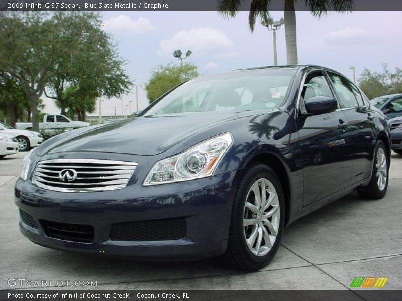 Blue Slate Metallic / Graphite 2009 Infiniti G 37 Sedan
