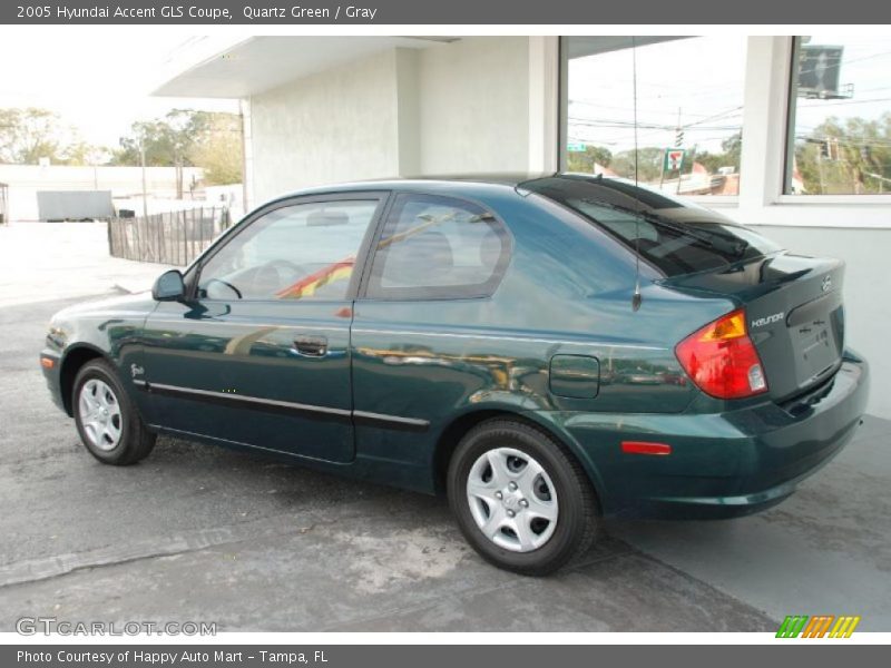 Quartz Green / Gray 2005 Hyundai Accent GLS Coupe