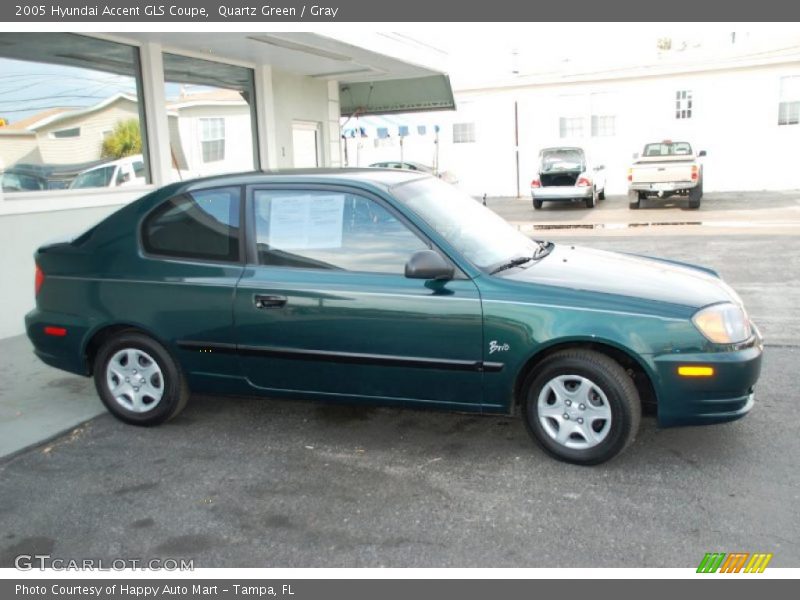 Quartz Green / Gray 2005 Hyundai Accent GLS Coupe