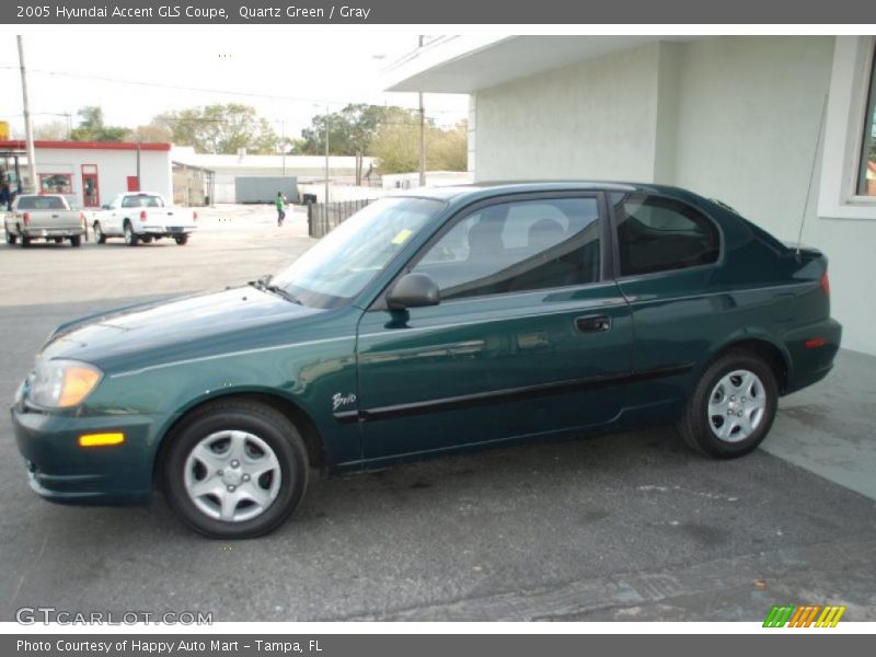 Quartz Green / Gray 2005 Hyundai Accent GLS Coupe