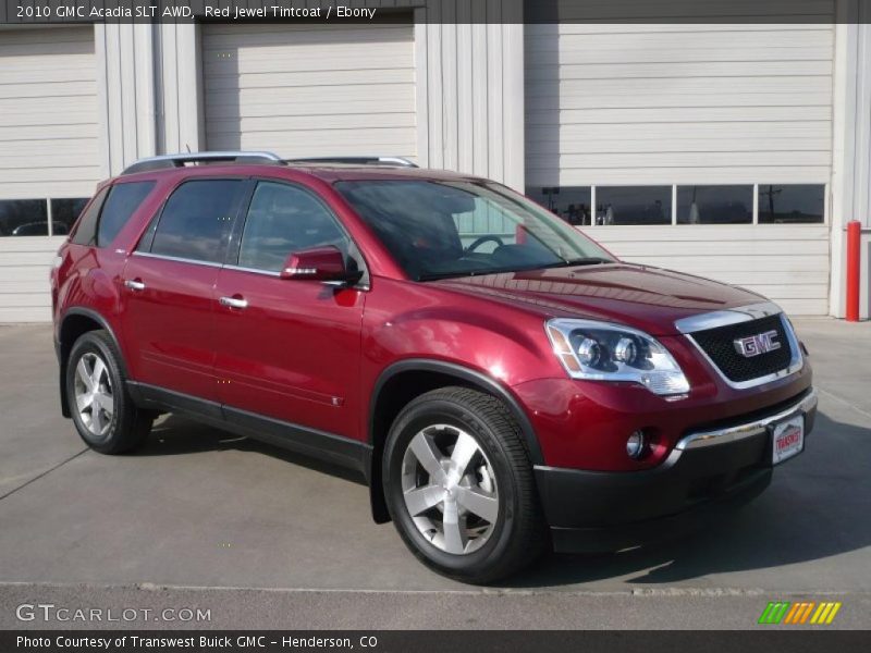 Red Jewel Tintcoat / Ebony 2010 GMC Acadia SLT AWD