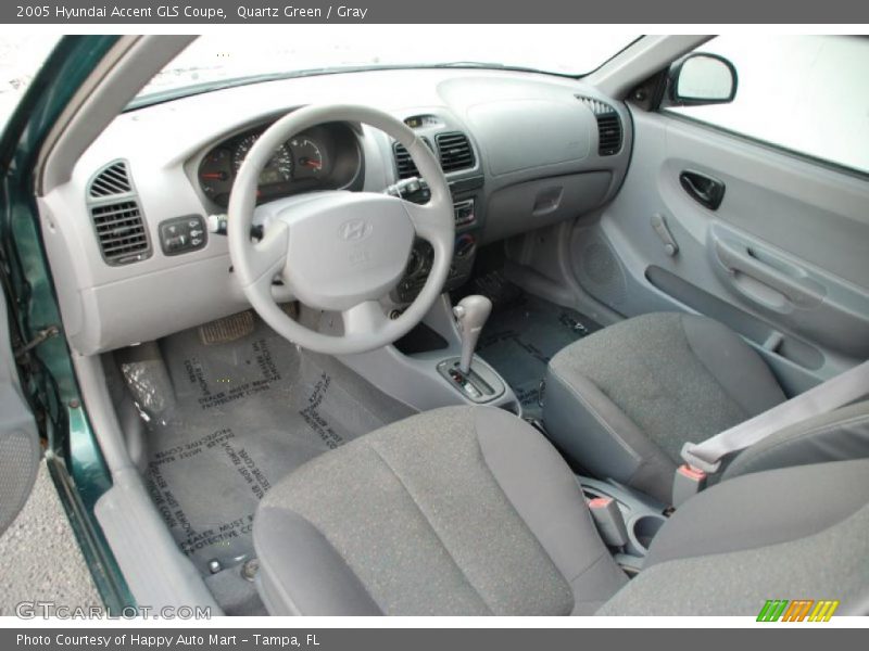 Quartz Green / Gray 2005 Hyundai Accent GLS Coupe
