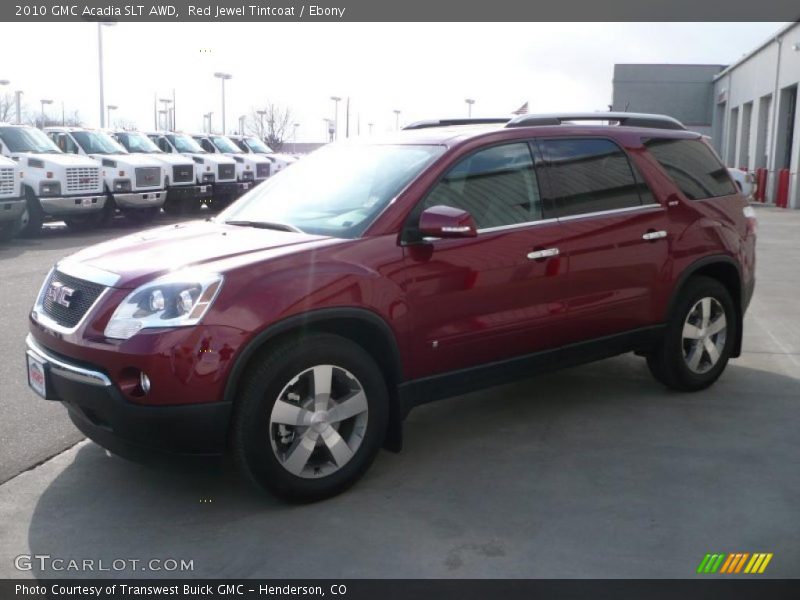 Red Jewel Tintcoat / Ebony 2010 GMC Acadia SLT AWD