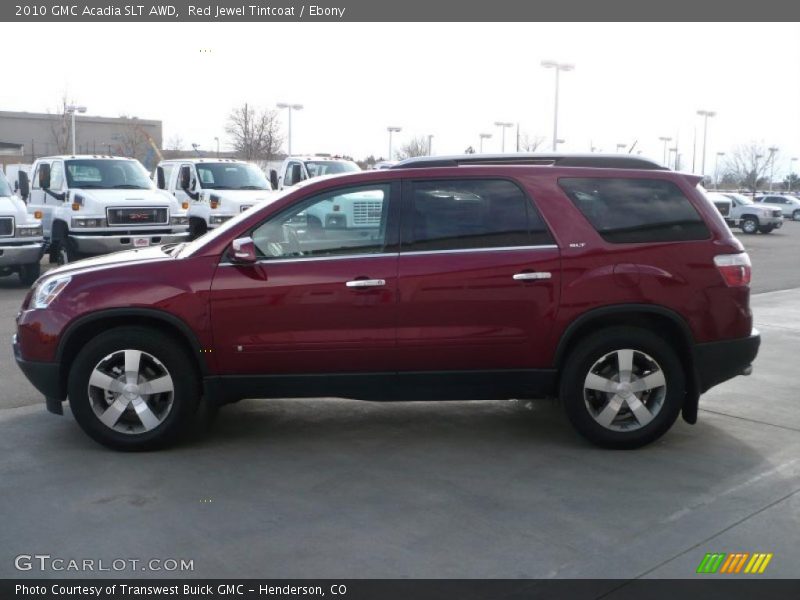 Red Jewel Tintcoat / Ebony 2010 GMC Acadia SLT AWD