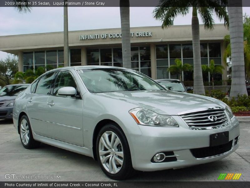 Liquid Platinum / Stone Gray 2009 Infiniti M 35 Sedan