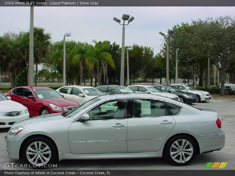 Liquid Platinum / Stone Gray 2009 Infiniti M 35 Sedan