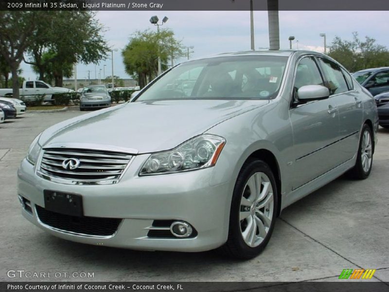 Liquid Platinum / Stone Gray 2009 Infiniti M 35 Sedan