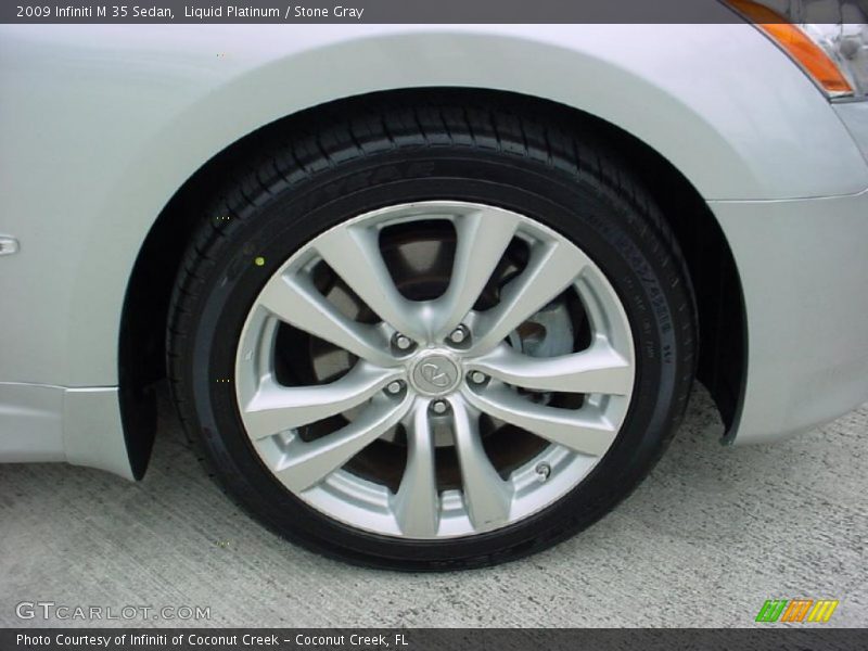 Liquid Platinum / Stone Gray 2009 Infiniti M 35 Sedan