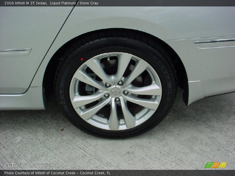 Liquid Platinum / Stone Gray 2009 Infiniti M 35 Sedan