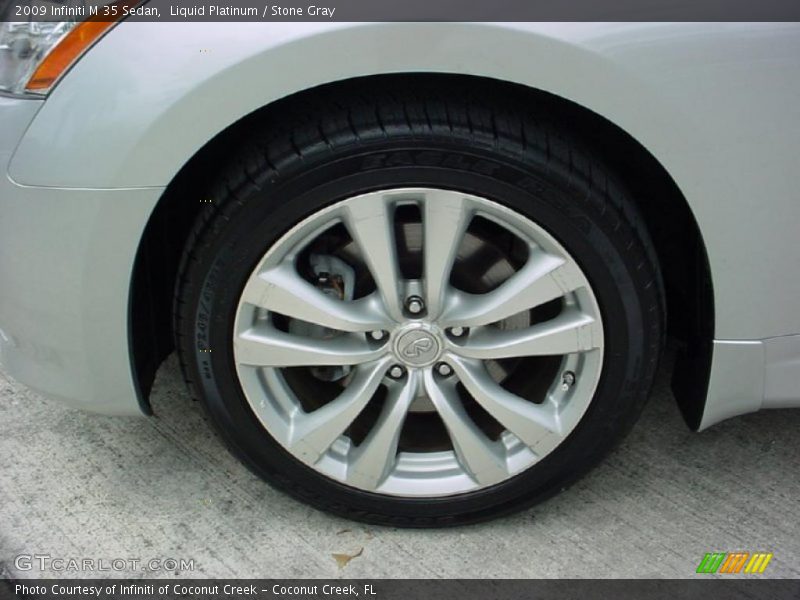 Liquid Platinum / Stone Gray 2009 Infiniti M 35 Sedan